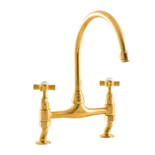 Traditional Kitchen Bridge Mixer Tap -  Cross Handles