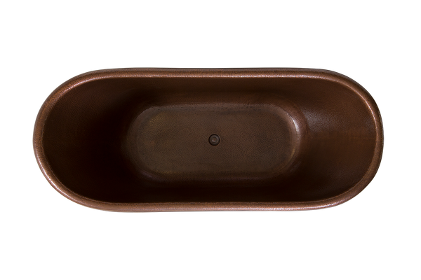 Hammered Freestanding Copper Bath