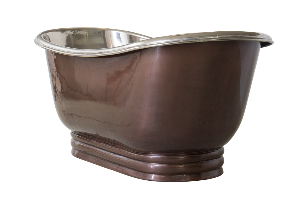 Plumb Copper External Shiny Nickel Internal Copper Apron Bath