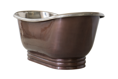 Plumb Copper External Shiny Nickel Internal Copper Apron Bath