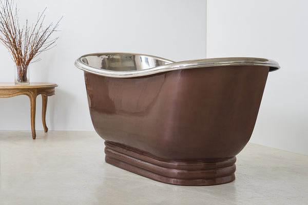 Plumb Copper External Shiny Nickel Internal Copper Apron Bath