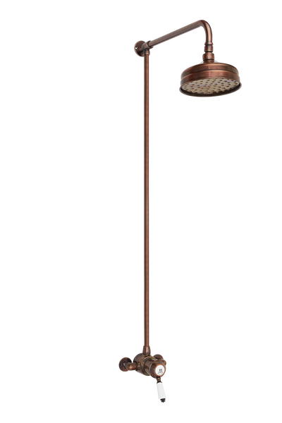 Traditional Exposed Shower System - Metal Lever
