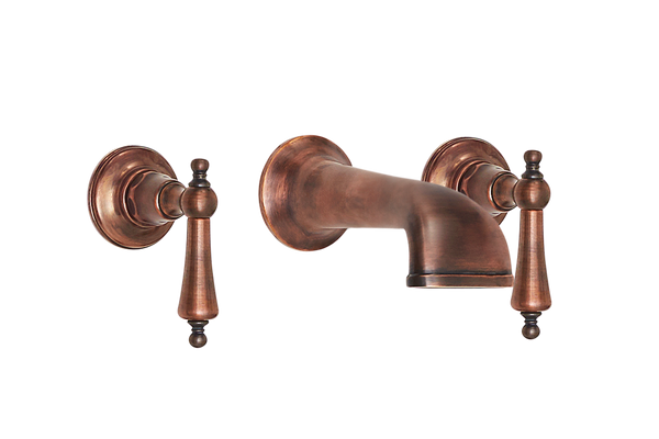 Heritage Three Hole Set with Concealed Spout - Metal Levers