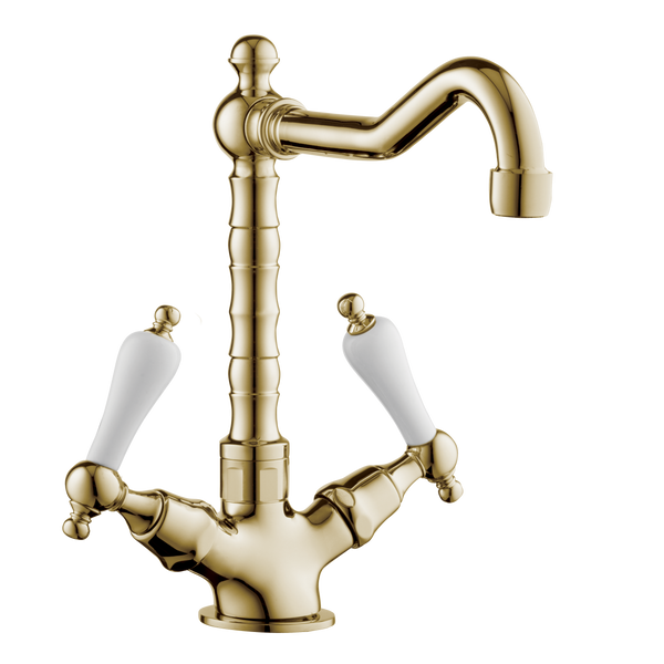 Country Kitchen Tap - Porcelain Levers