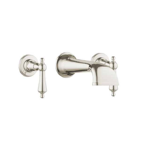 Heritage Basin Three Hole Set with Concealed Spout - Cross Handles