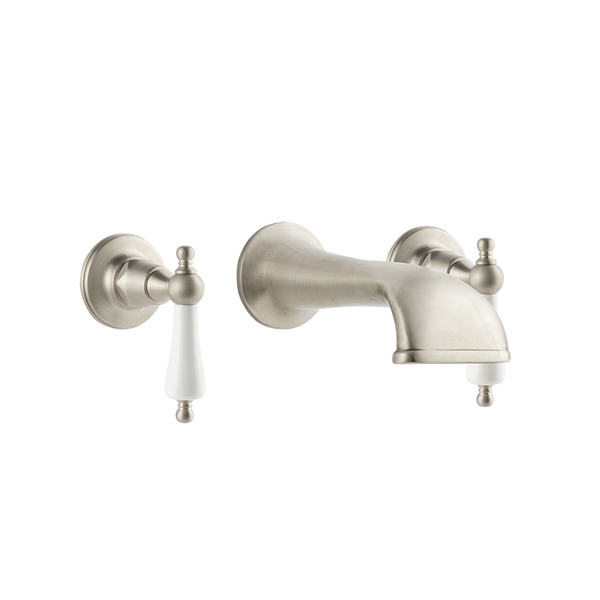 Heritage Three Hole Set with Concealed Spout - Metal Levers