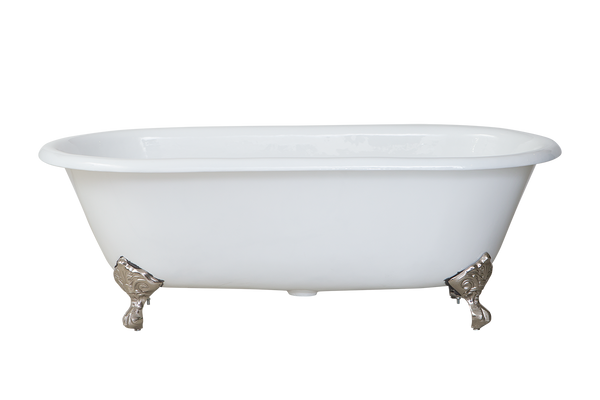 Baroque - Double Ended Roll Top Claw Foot Cast Iron Bath