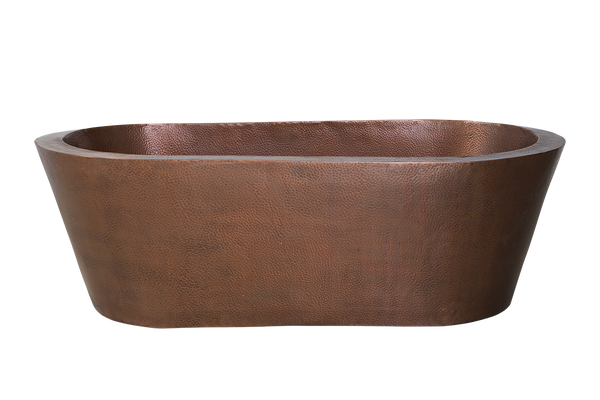 Copper Hammered Oval Bath